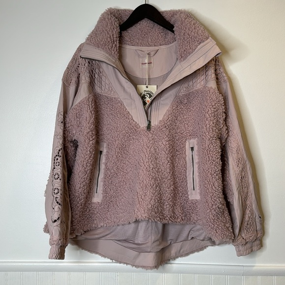 Free People FP Movement Seaside Fleece Embroidered Small - Picture 3 of 9